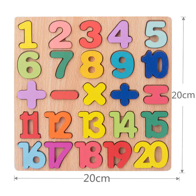 Digital Wooden ABC Puzzle for Early Learning Kids