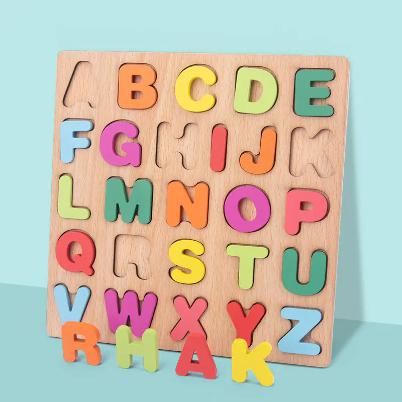 Digital Wooden ABC Puzzle for Early Learning Kids