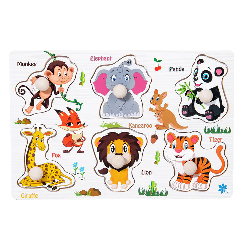 Wooden 3D Animal Puzzle Toy for Early Learning