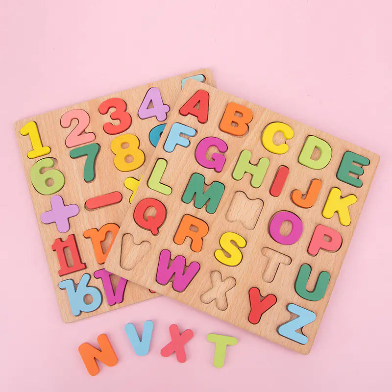 Digital Wooden ABC Puzzle for Early Learning Kids