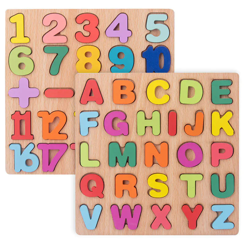 Digital Wooden ABC Puzzle for Early Learning Kids