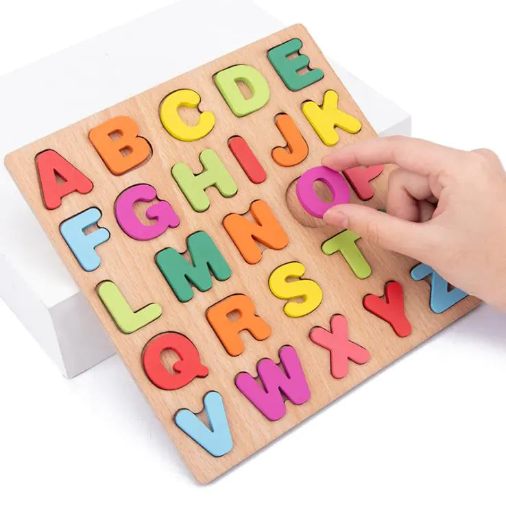 Digital Wooden ABC Puzzle for Early Learning Kids