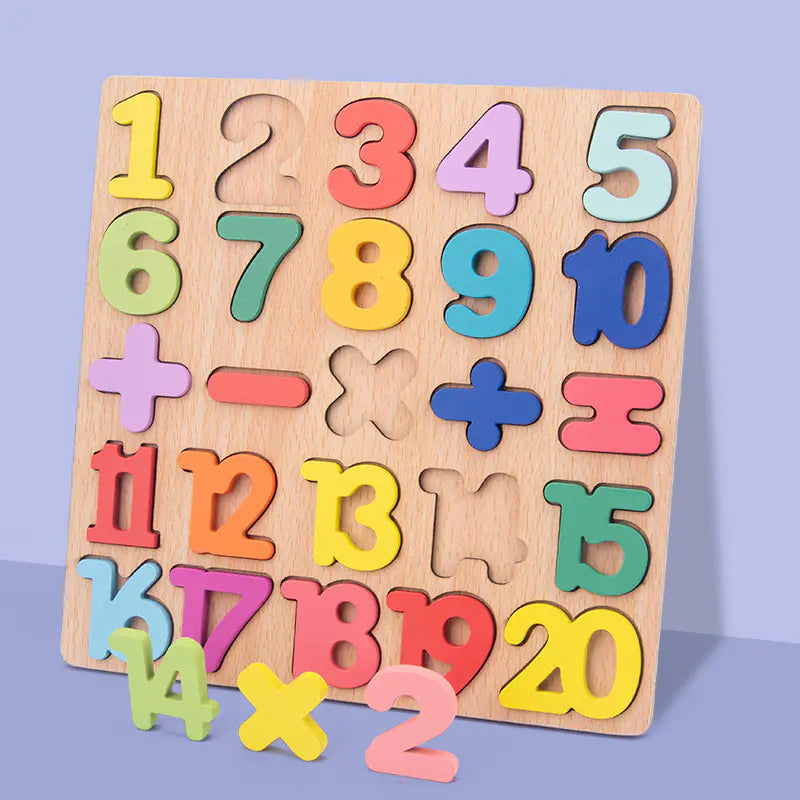 Digital Wooden ABC Puzzle for Early Learning Kids